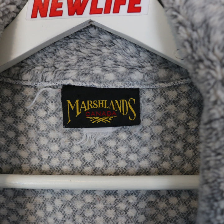 Vintage 90's Marshlands Wolf Nature Fleece Jacket - L-NEWLIFE Clothing