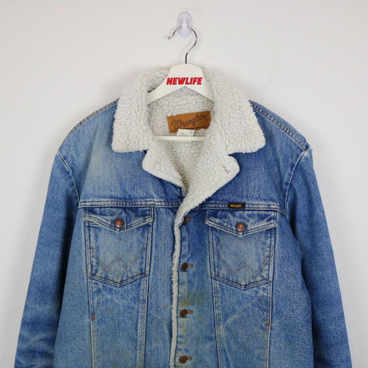 Vintage 80's Wrangler Sherpa Lined Denim Jacket - M/L-NEWLIFE Clothing
