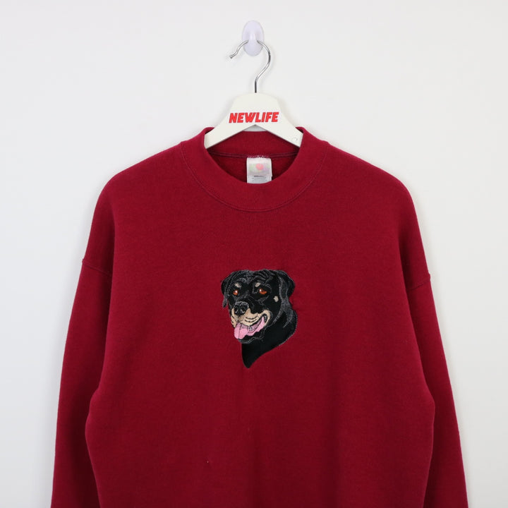 Vintage 90's Rottweiler Dog Crewneck - L-NEWLIFE Clothing