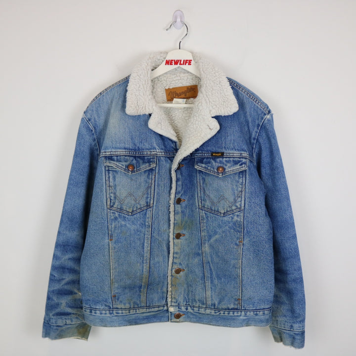 Vintage 80's Wrangler Sherpa Lined Denim Jacket - M/L-NEWLIFE Clothing