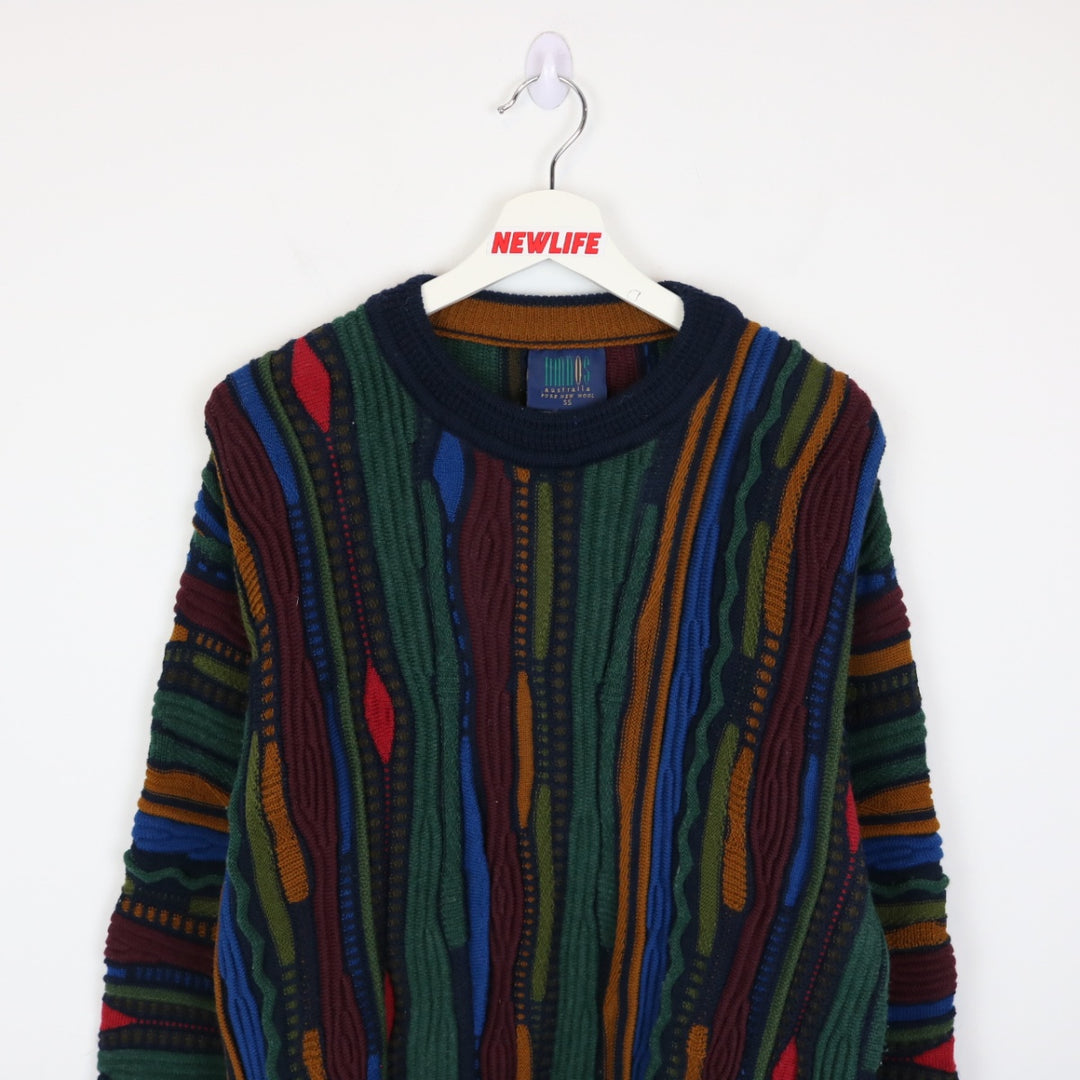 Vintage 90's Limnos Textured Knit Coogi Style Sweater - S-NEWLIFE Clothing