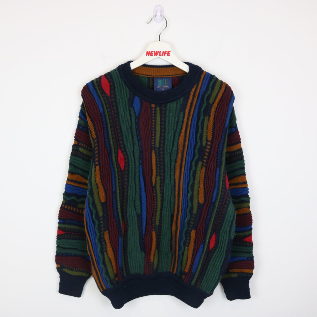 Vintage 90's Limnos Textured Knit Coogi Style Sweater - S-NEWLIFE Clothing