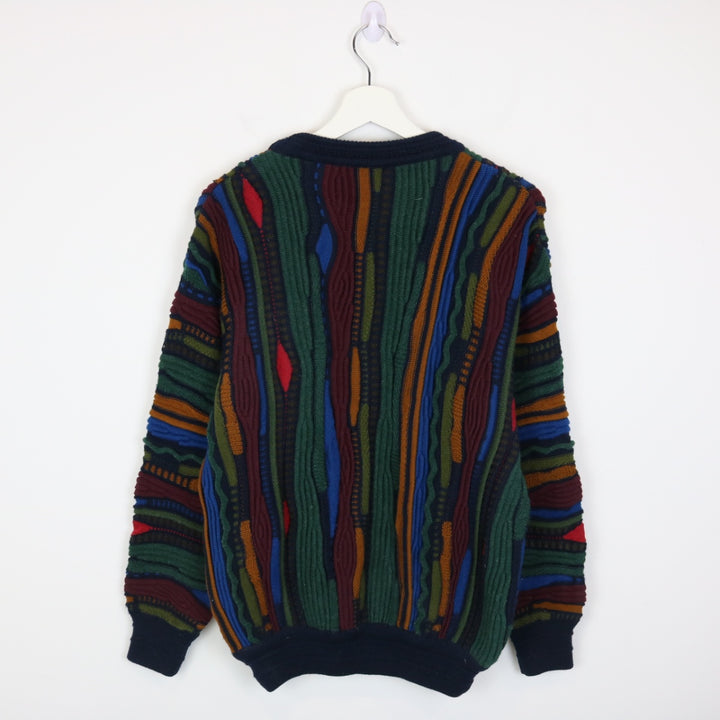 Vintage 90's Limnos Textured Knit Coogi Style Sweater - S-NEWLIFE Clothing