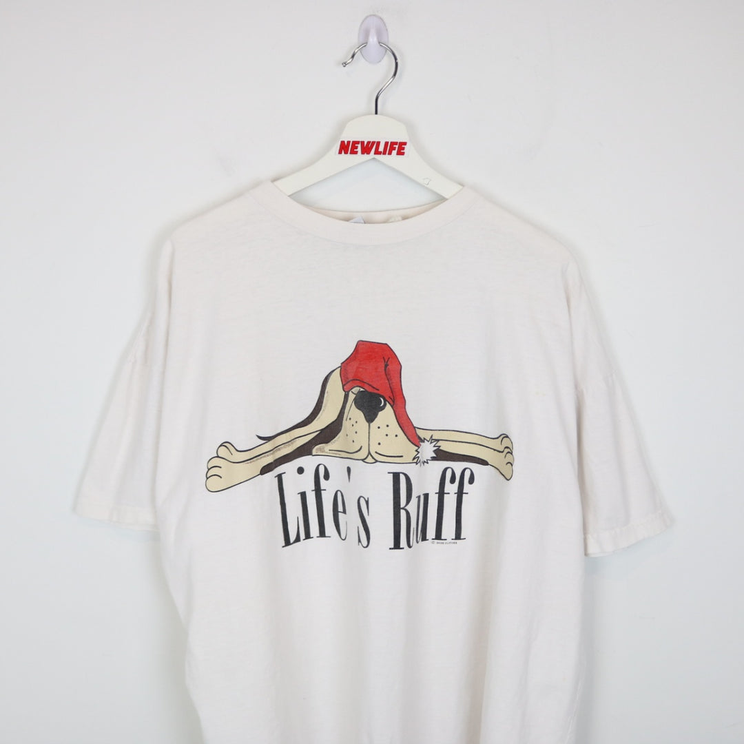Vintage 90's Life's Ruff Dog Tee - XXL-NEWLIFE Clothing