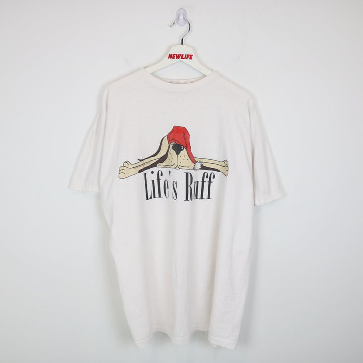 Vintage 90's Life's Ruff Dog Tee - XXL-NEWLIFE Clothing