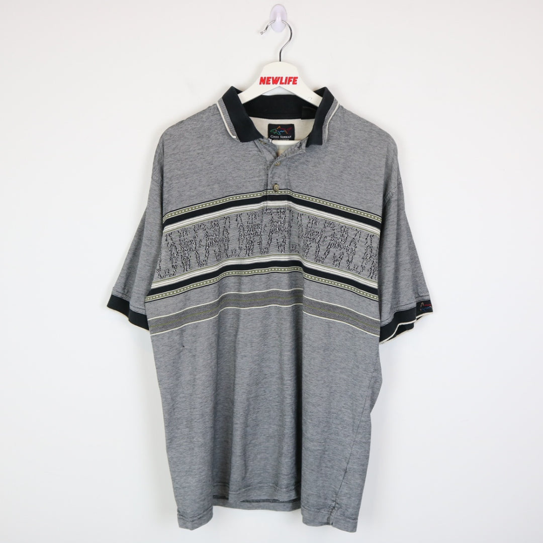 Vintage Greg Norman Patterned Polo Shirt - L-NEWLIFE Clothing