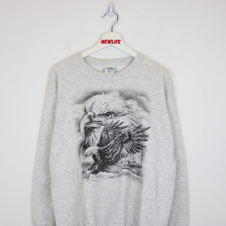 Vintage 90's Eagle Nature Crewneck - M-NEWLIFE Clothing