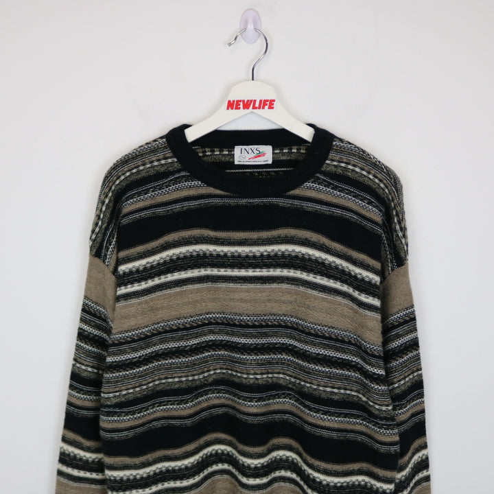 Vintage 80's INXS Pattered Knit Sweater - M-NEWLIFE Clothing