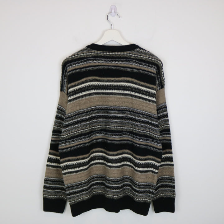 Vintage 80's INXS Pattered Knit Sweater - M-NEWLIFE Clothing