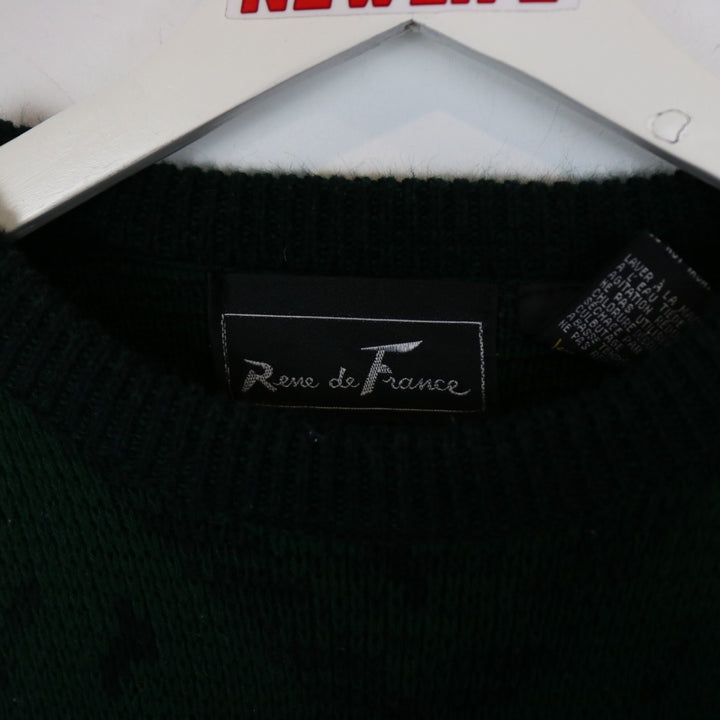 Vintage 80's Rene De France Patterned Knit Sweater - S-NEWLIFE Clothing