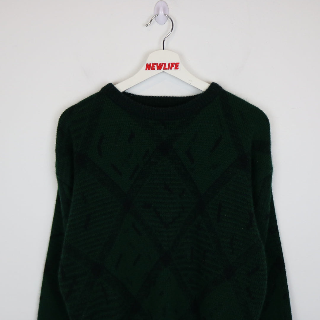 Vintage 80's Rene De France Patterned Knit Sweater - S-NEWLIFE Clothing