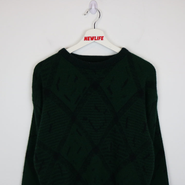 Vintage 80's Rene De France Patterned Knit Sweater - S-NEWLIFE Clothing