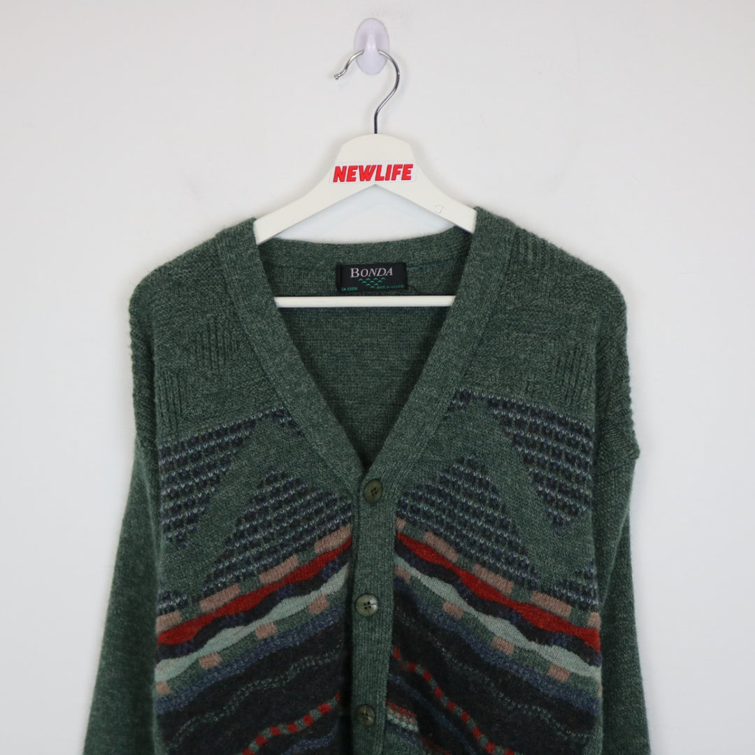 Vintage 80's Bonda Patterned Knit Cardigan - S/M-NEWLIFE Clothing