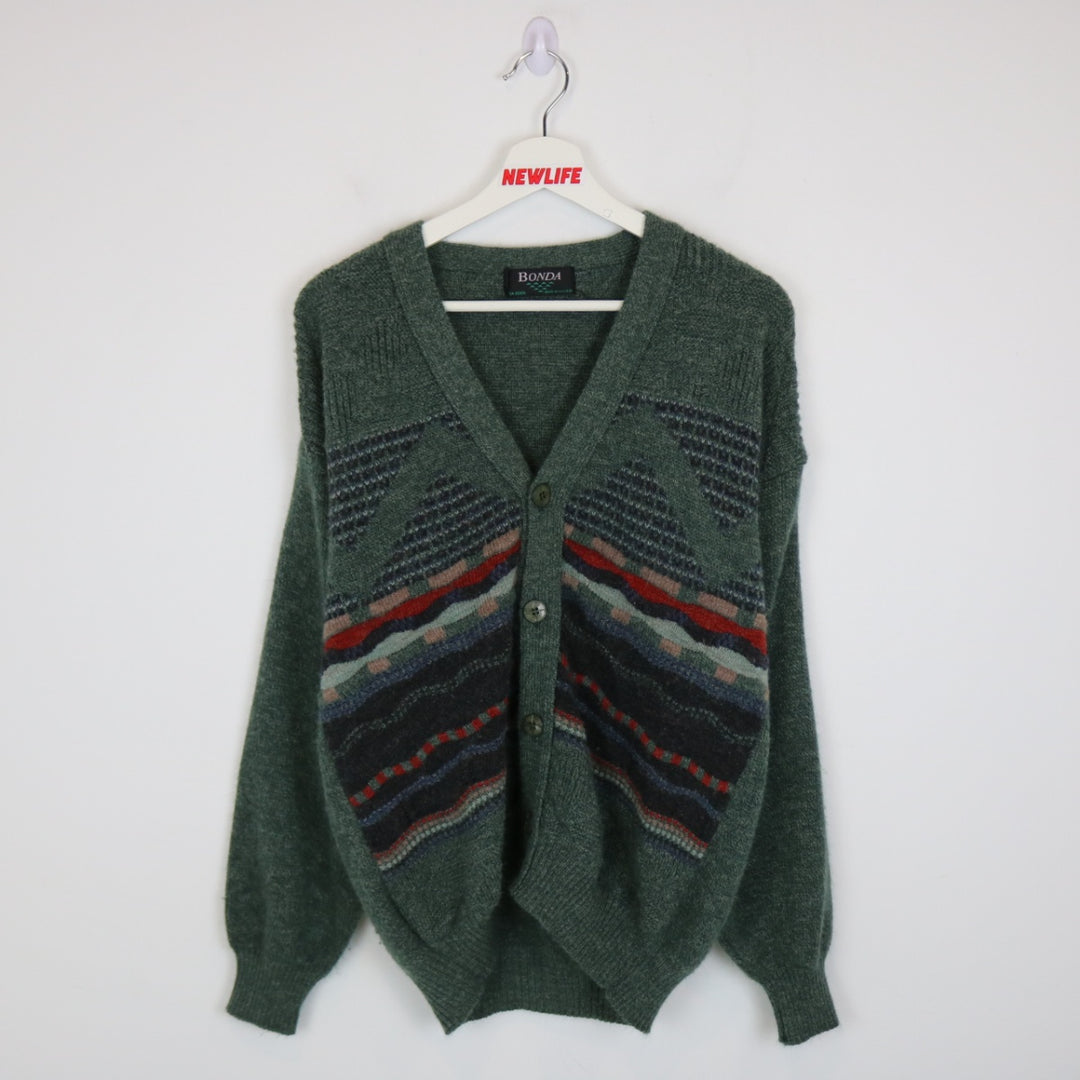 Vintage 80's Bonda Patterned Knit Cardigan - S/M-NEWLIFE Clothing