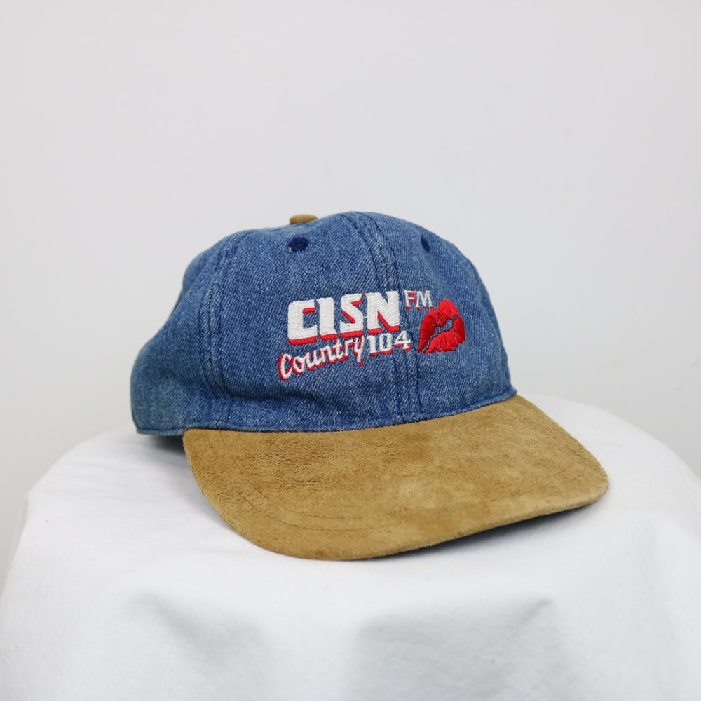 Vintage 90's CISN Country 104 Radio Denim Hat - OS-NEWLIFE Clothing