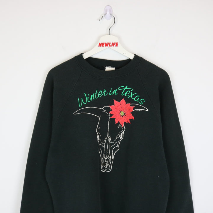 Vintage 1988 Winter in Texas Nature Crewneck - M-NEWLIFE Clothing