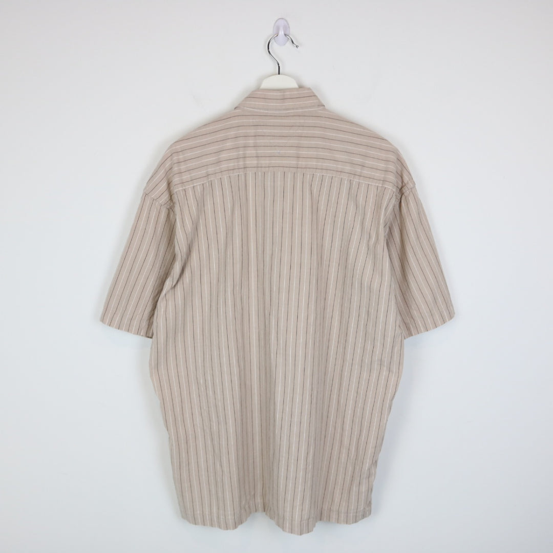 Vintage 80's Ralph Lauren Striped Short Sleeve Button Up - L-NEWLIFE Clothing