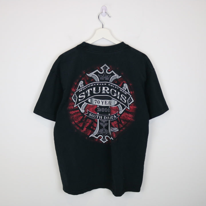 2010 Sturgis South Dakota Biker Tee - L-NEWLIFE Clothing