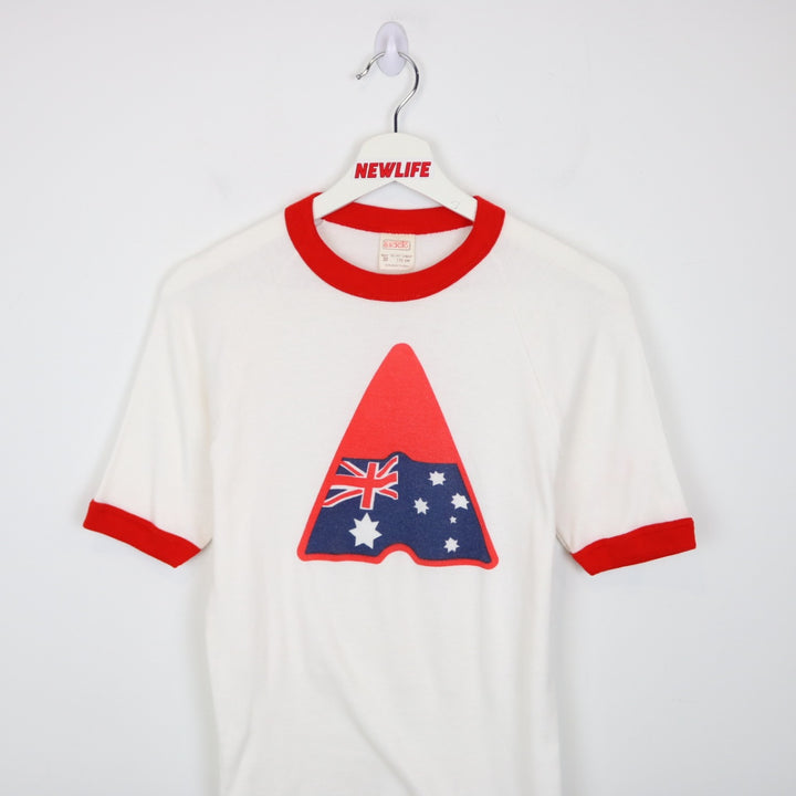 Vintage 80's Australia Ringer Tee - XS-NEWLIFE Clothing
