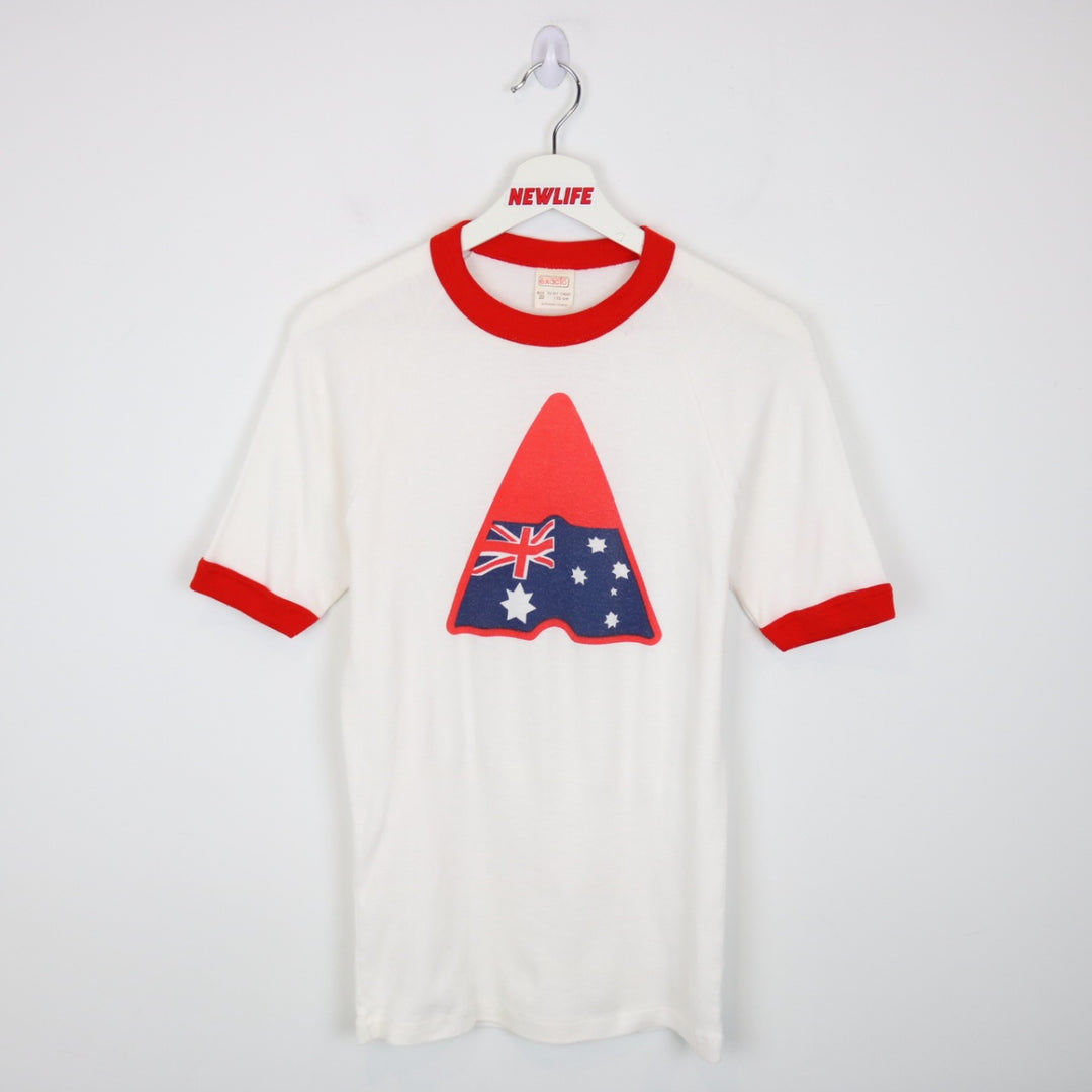 Vintage 80's Australia Ringer Tee - XS-NEWLIFE Clothing