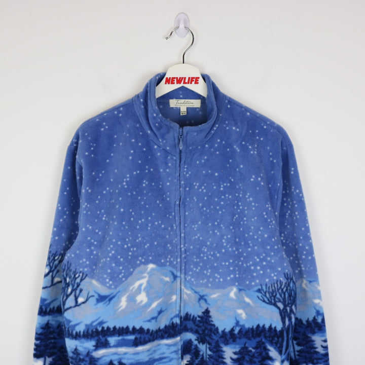 Vintage Mountain Nature Fleece Jacket - L-NEWLIFE Clothing