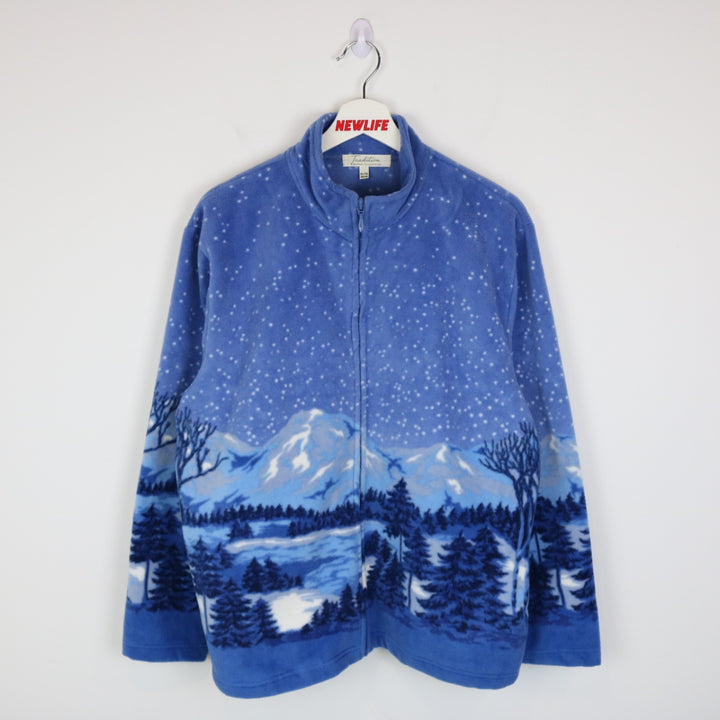 Vintage Mountain Nature Fleece Jacket - L-NEWLIFE Clothing