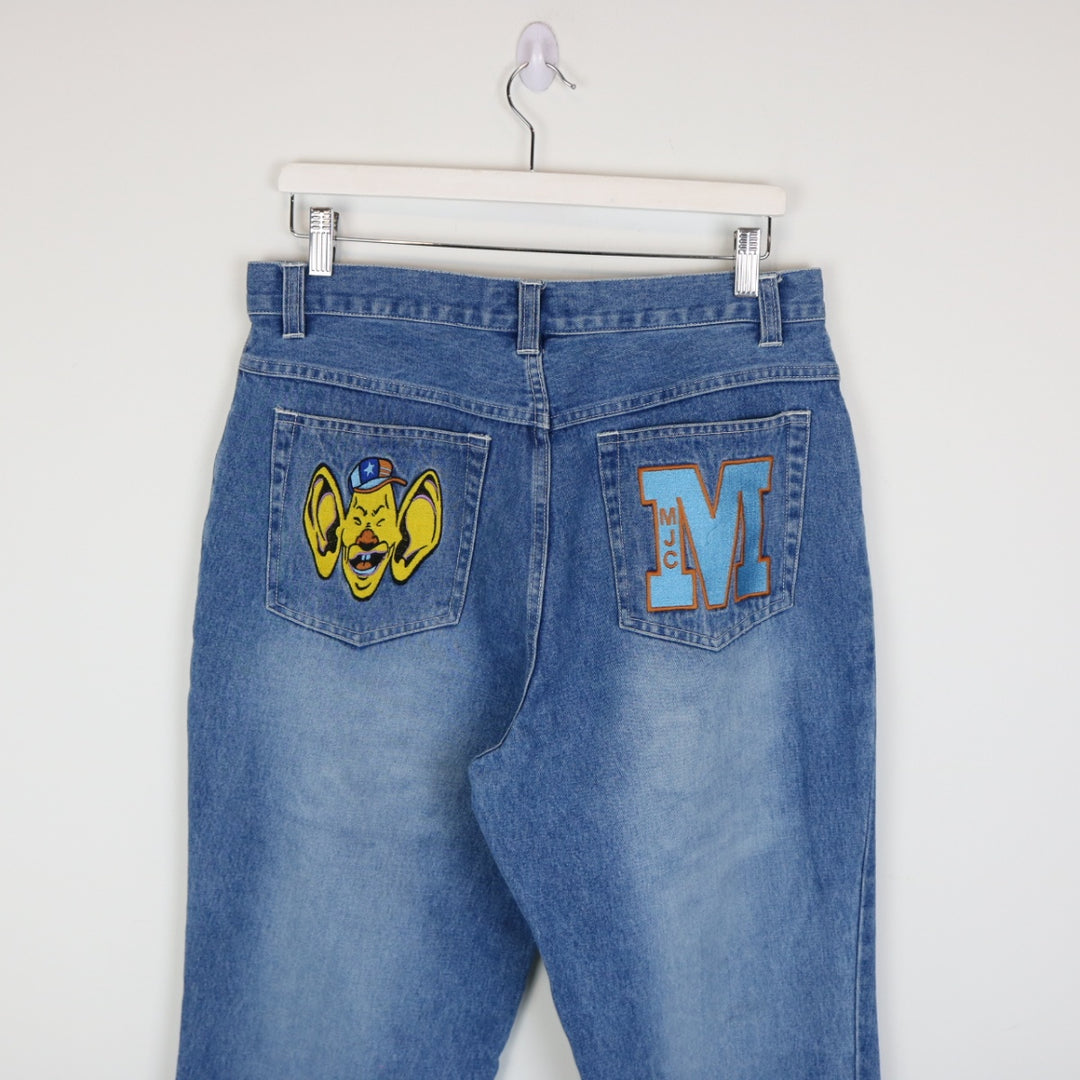 Vintage Y2K MJC Embroidered Denim Jeans - 34"-NEWLIFE Clothing