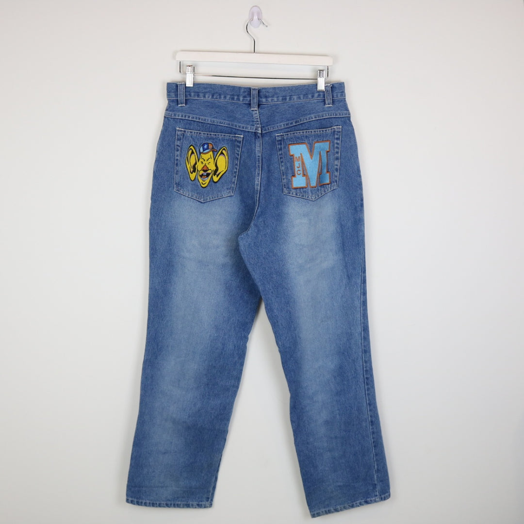 Vintage Y2K MJC Embroidered Denim Jeans - 34"-NEWLIFE Clothing