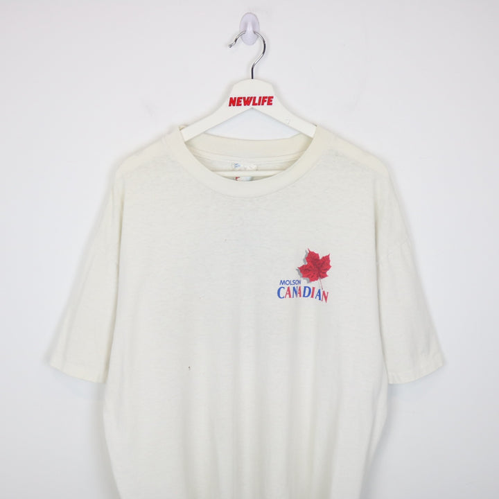 Vintage 1997 Edmonton Grey Cup Molson Canadian Beer Tee - XL-NEWLIFE Clothing