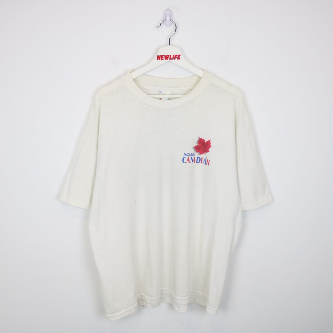 Vintage 1997 Edmonton Grey Cup Molson Canadian Beer Tee - XL-NEWLIFE Clothing