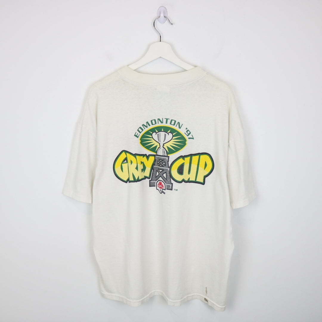 Vintage 1997 Edmonton Grey Cup Molson Canadian Beer Tee - XL-NEWLIFE Clothing
