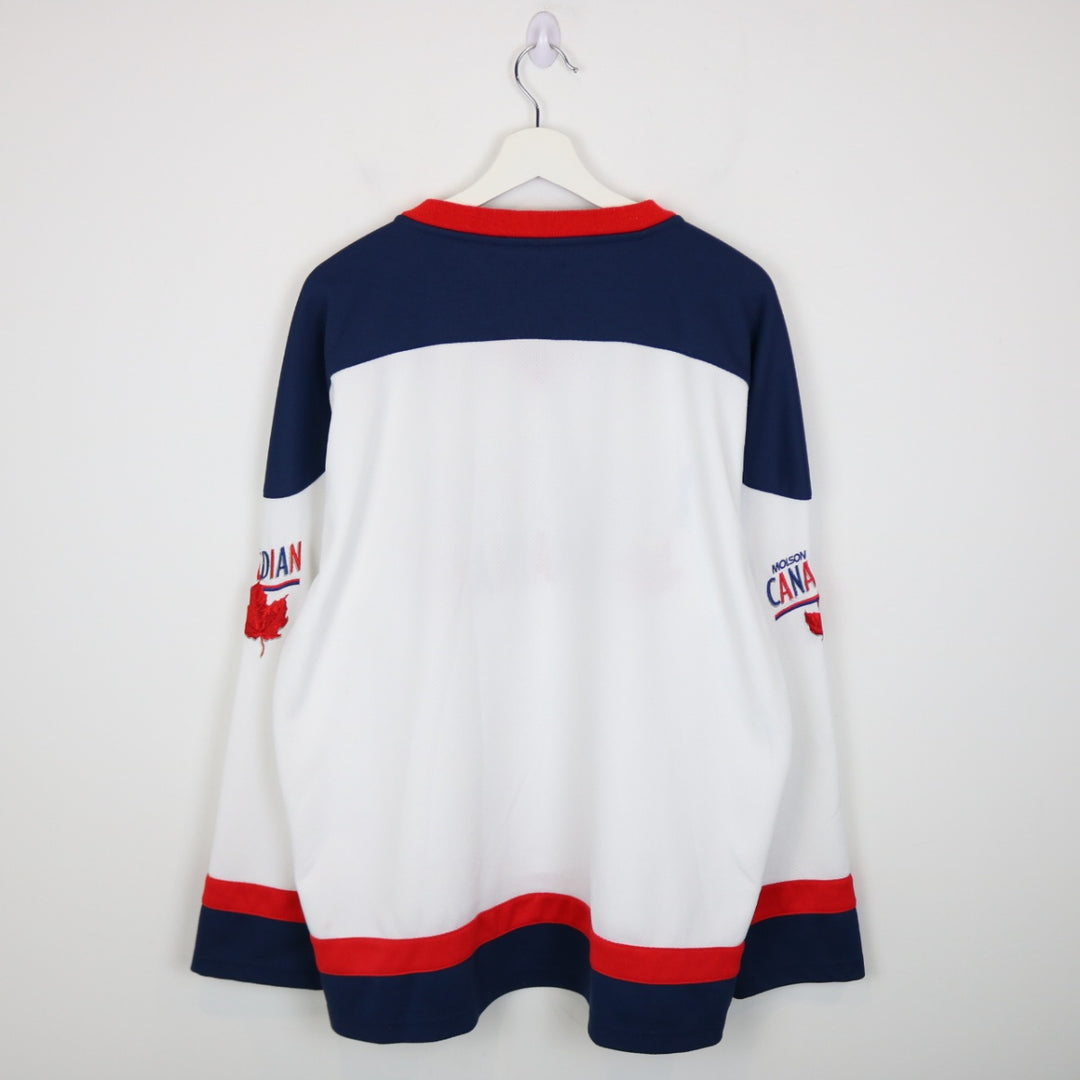 Vintage 90's Molson Canadian Beer Hockey Jersey - L-NEWLIFE Clothing
