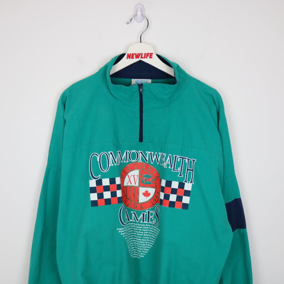 Vintage 1994 Victoria Commonwealth Games Quarter Zip Sweater - L-NEWLIFE Clothing