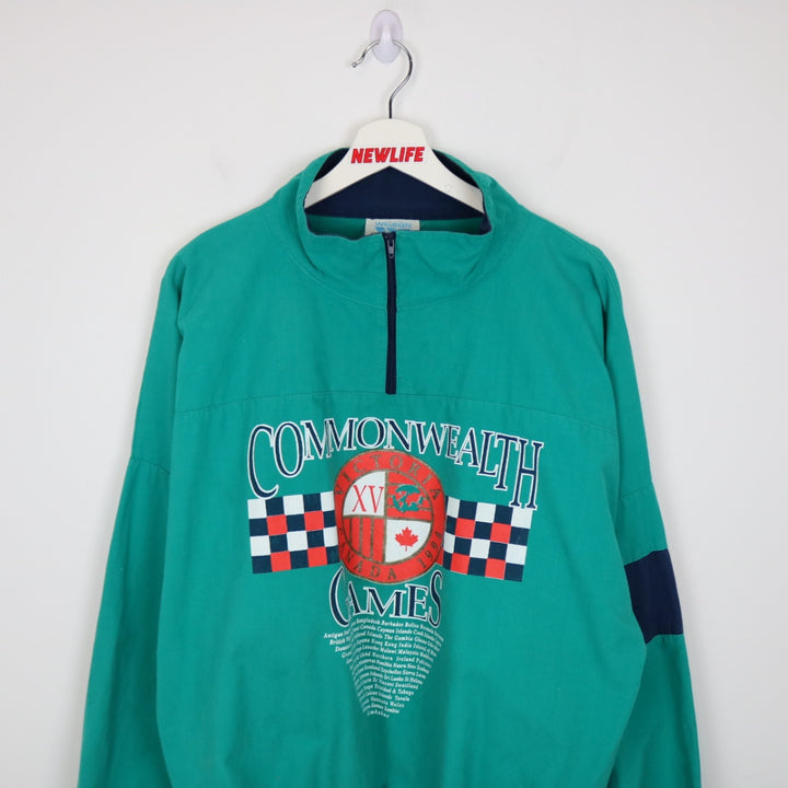 Vintage 1994 Victoria Commonwealth Games Quarter Zip Sweater - L-NEWLIFE Clothing