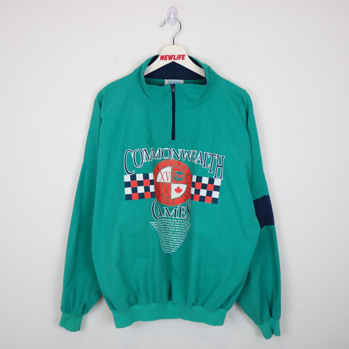 Vintage 1994 Victoria Commonwealth Games Quarter Zip Sweater - L-NEWLIFE Clothing
