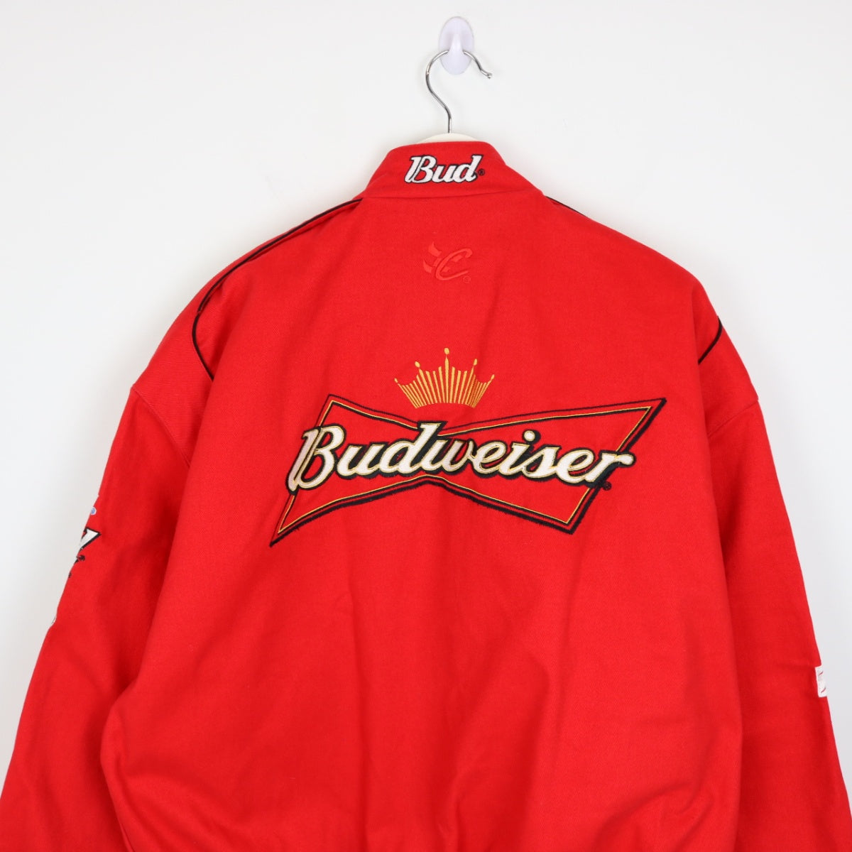 NASCAR レーシングジャケット Budweiser ヴィンテージ ストリート 全米最強モータースポーツ「NASCAR」 JH Design レーシング