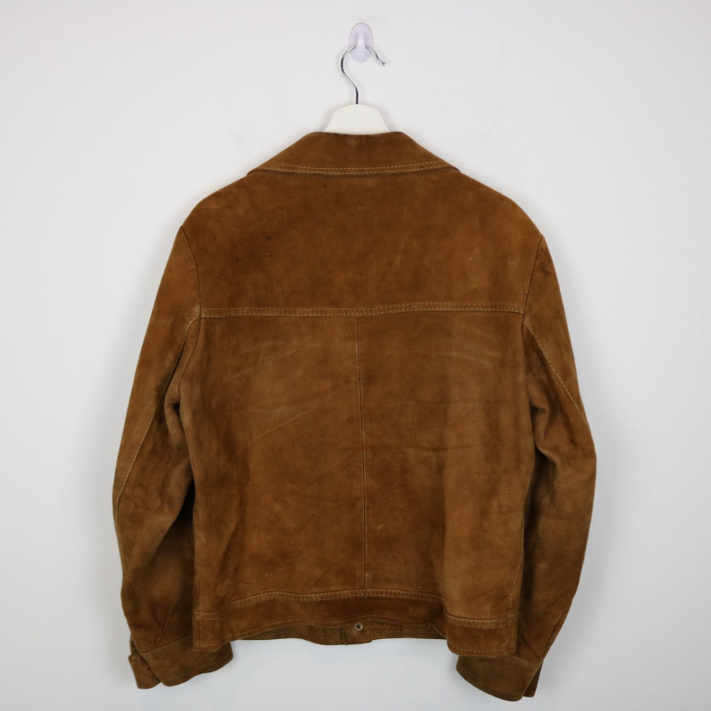 Vintage 80's Suede Leather Button Up Jacket - M-NEWLIFE Clothing