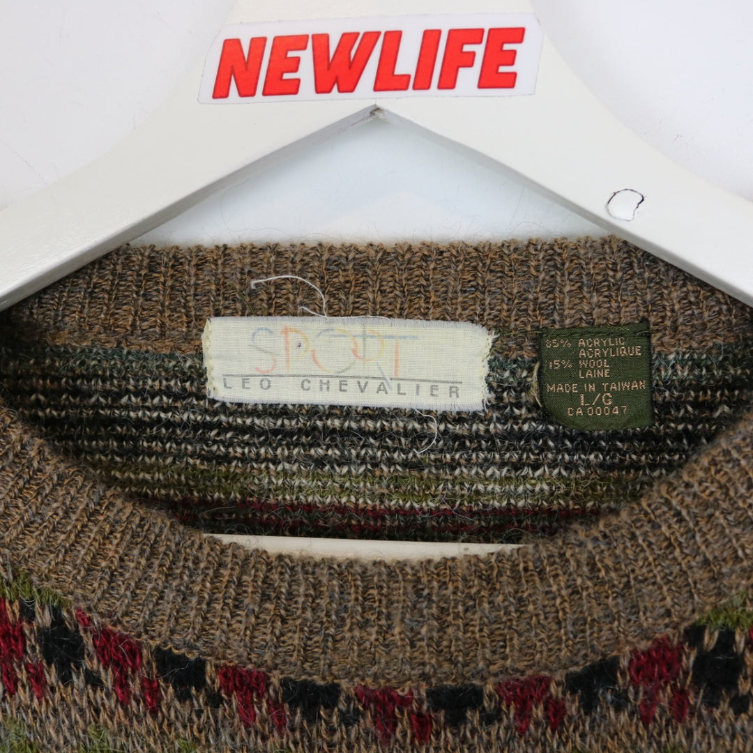 Vintage 80's Hiking Nature Knit Sweater - L-NEWLIFE Clothing