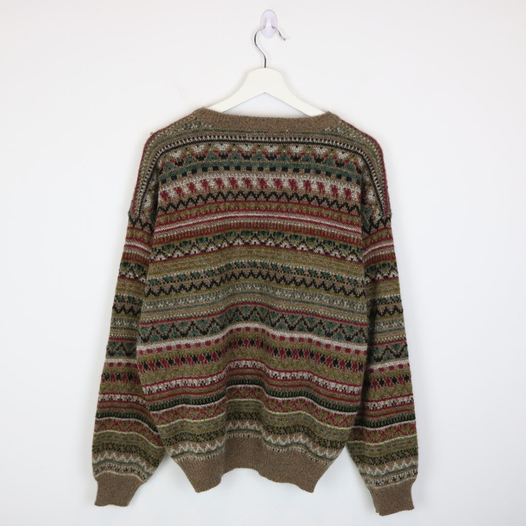 Vintage 80's Hiking Nature Knit Sweater - L-NEWLIFE Clothing