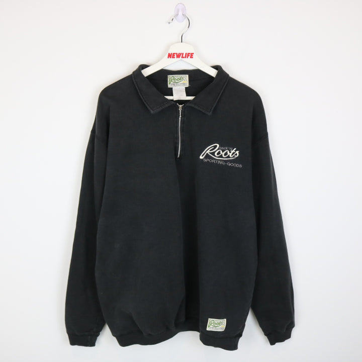 Vintage 90's Roots Quarter Zip Sweater - XL-NEWLIFE Clothing