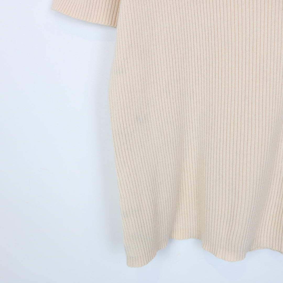 Vintage 80's Fashion Essentials Ribbed Knit Polo Shirt - L-NEWLIFE Clothing