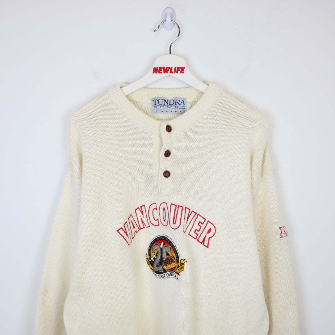 Vintage 1995 Vancouver Canucks 25th Anniversary NHL Knit Sweater - L-NEWLIFE Clothing