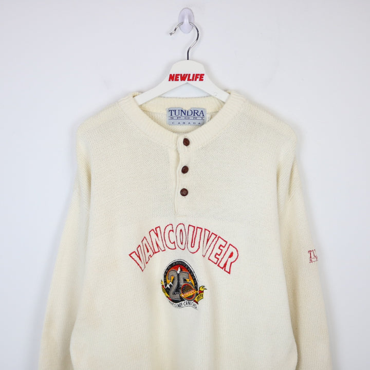 Vintage 1995 Vancouver Canucks 25th Anniversary NHL Knit Sweater - L-NEWLIFE Clothing