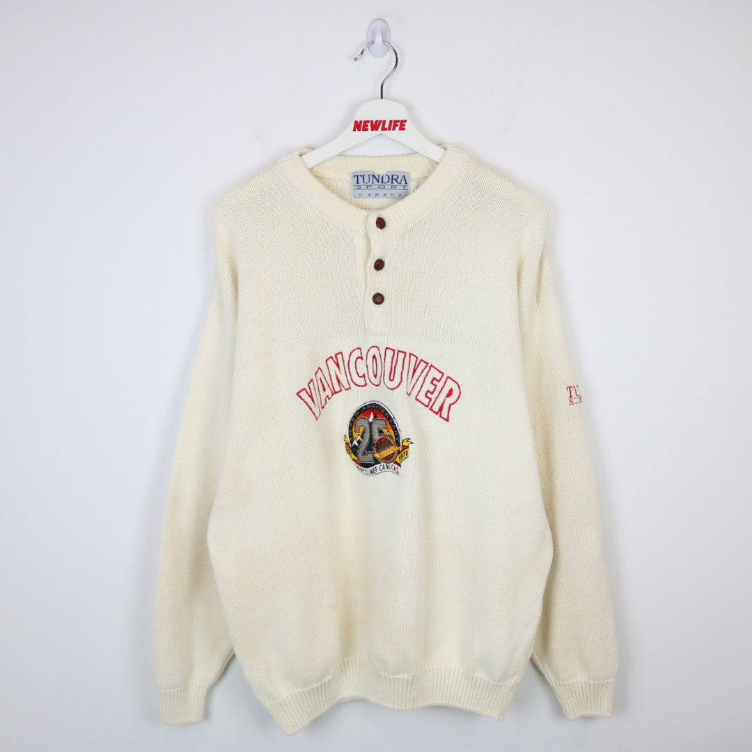 Vintage 1995 Vancouver Canucks 25th Anniversary NHL Knit Sweater - L-NEWLIFE Clothing