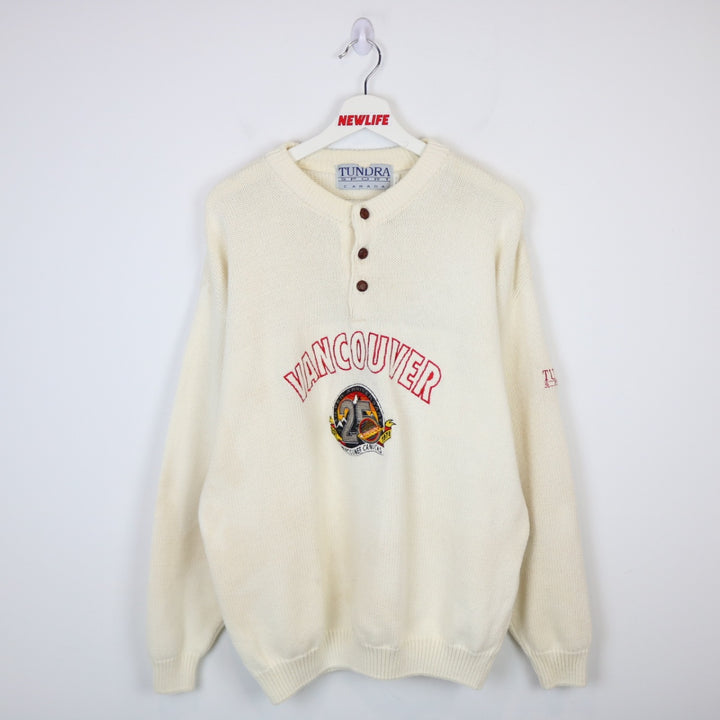 Vintage 1995 Vancouver Canucks 25th Anniversary NHL Knit Sweater - L-NEWLIFE Clothing