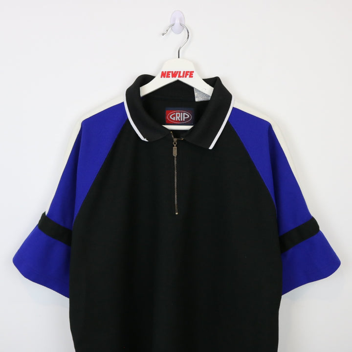 Vintage 90's Grip Quarter Zip Polo Shirt - XXL-NEWLIFE Clothing