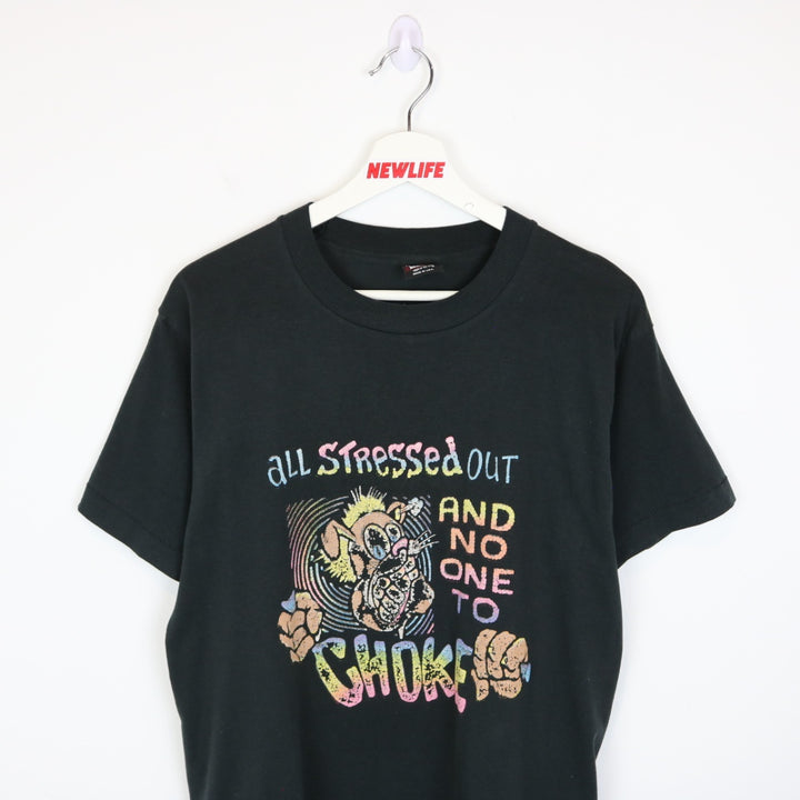 Vintage 90's All Stressed Out Tee - M-NEWLIFE Clothing