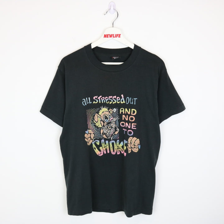 Vintage 90's All Stressed Out Tee - M-NEWLIFE Clothing