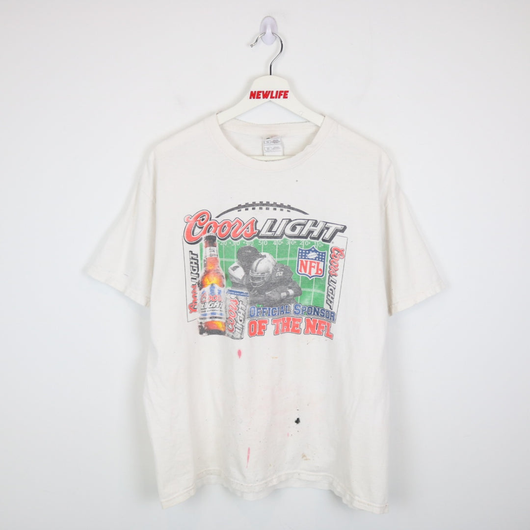 Vintage 00's Coors Light NFL Tee - L-NEWLIFE Clothing