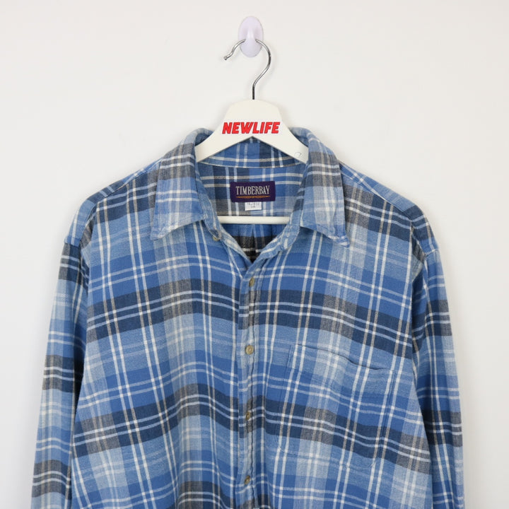 Vintage 90's Timberbay Plaid Flannel Button Up - L-NEWLIFE Clothing